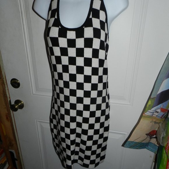 Just Polly JrsHalter CheckerBoard Comfy Sexy Dress🆕FAST⌚📦🏃🏻💨⚡ - Picture 4 of 15